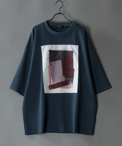 SITRY（シトリー）の「COOL Cardboard wide crew neck pullover/クールダンボール ワイド クルーネック プルオーバー（Tシャツ/カットソー・メンズ・ブラック系その他/ブルー系その他/グレイッシュブルー/ホワイト/ホワイト系その他/ブラック・M/L）」の6枚目の写真