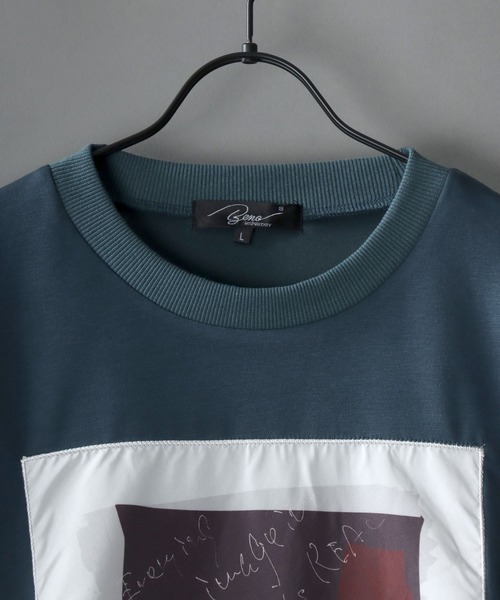 SITRY（シトリー）の「COOL Cardboard wide crew neck pullover/クールダンボール ワイド クルーネック プルオーバー（Tシャツ/カットソー・メンズ・ブラック系その他/ブルー系その他/グレイッシュブルー/ホワイト/ホワイト系その他/ブラック・M/L）」の16枚目の写真