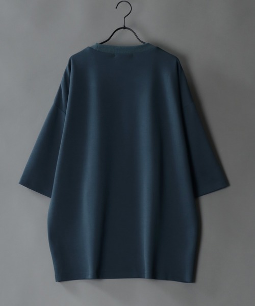 SITRY（シトリー）の「COOL Cardboard wide crew neck pullover/クールダンボール ワイド クルーネック プルオーバー（Tシャツ/カットソー・メンズ・ブラック系その他/ブルー系その他/グレイッシュブルー/ホワイト/ホワイト系その他/ブラック・M/L）」の8枚目の写真