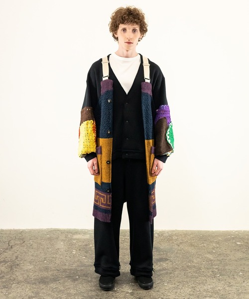 masterkey（マスターキー）の「masterkey マスターキー / COWICHAN-VEST カウチンニットベスト / MK24A-V-03（ベスト・メンズ・ブラック/パープル・FREE）」の13枚目の写真