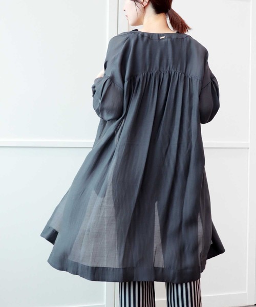 テンセルシアーブラウス Jines（ジネス）の「テンセルシアーロングブラウス（シャツ