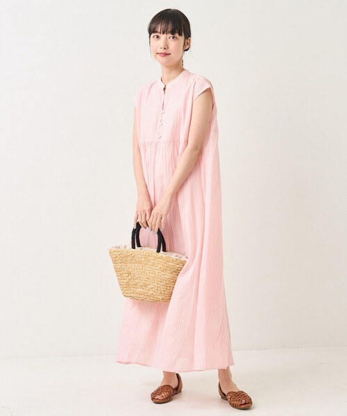 FREAK'S STORE(フリークスストア)の「インドボイル切替ワンピース(ワンピース・レディース・ブルー/コーラルピンク/グリーン・フリ-)」の17枚目の写真