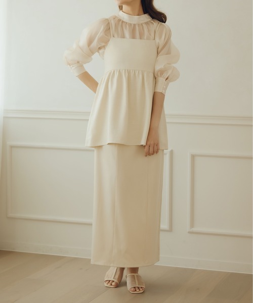 fupel（フぺル）の「ペプラムキャミソールブラウス（シャツ/ブラウス