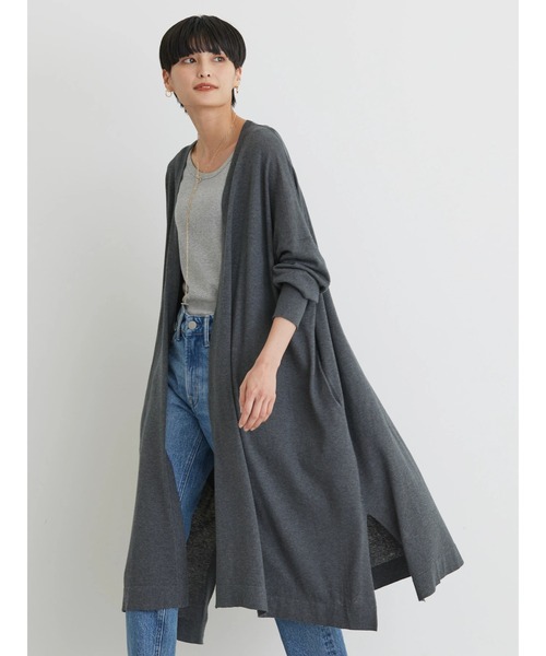 AMERICAN HOLIC（アメリカンホリック）の「UVカット　ロングニットカーディガン（カーディガン/ボレロ・レディース・杢グレー/アイボリー/ネイビー・FREE）」の7枚目の写真