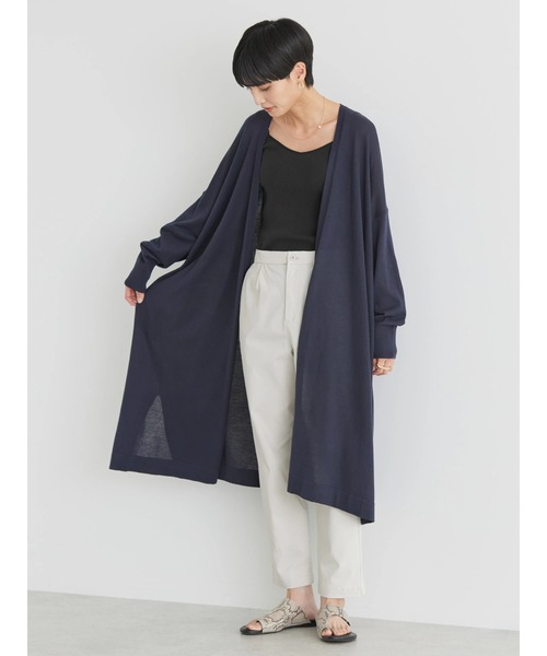 AMERICAN HOLIC（アメリカンホリック）の「UVカット　ロングニットカーディガン（カーディガン/ボレロ・レディース・杢グレー/アイボリー/ネイビー・FREE）」の4枚目の写真