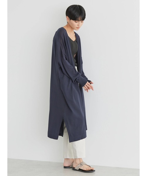 AMERICAN HOLIC（アメリカンホリック）の「UVカット　ロングニットカーディガン（カーディガン/ボレロ・レディース・杢グレー/アイボリー/ネイビー・FREE）」の8枚目の写真