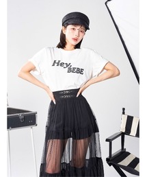 シアーエンブロイダリーTシャツ