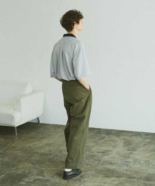 リネンライク オープンカラー クレリックシャツ（シャツ/ブラウス