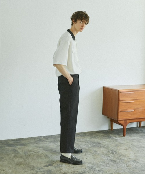 Bleme（ブレム）の「リネンライク オープンカラー クレリックシャツ（シャツ/ブラウス・メンズ・ホワイト/グレー/ブルー/グリーン・S/M/L/XL）」の19枚目の写真