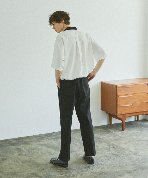 Bleme（ブレム）の「リネンライク オープンカラー クレリックシャツ（シャツ/ブラウス・メンズ・ホワイト/グレー/ブルー/グリーン・S/M/L/XL）」の10枚目の写真