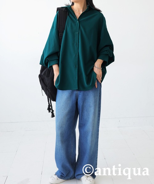 シボ感シャツ（シャツ/ブラウス）｜antiqua（アンティカ）の