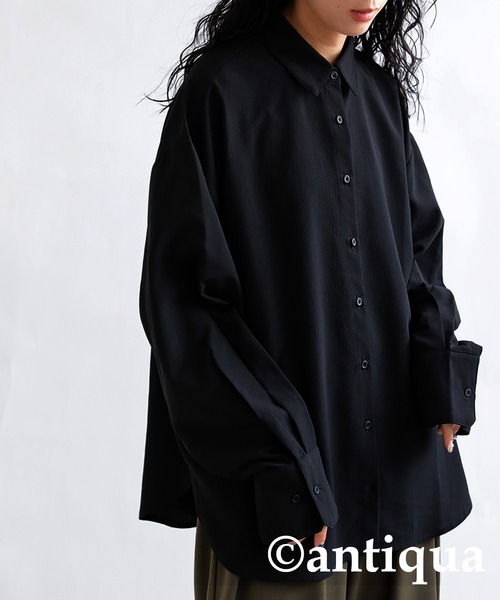 新品タグ付き　D&G ディーアンドジー　ブラウス　シャツ　シルク　ブラック antiqua ブラウス シャツ 2wayジップシャツ レディース