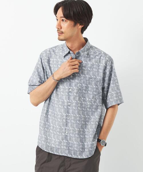 green label relaxing（グリーンレーベルリラクシング）の「William Morris ジャストルーズ レギュラーカラー シャツ（シャツ/ブラウス・メンズ・グレー/オリーブ/ライトブルー・S/L/XL/M）」の2枚目の写真