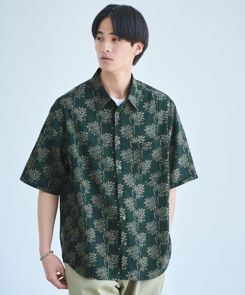 green label relaxing（グリーンレーベルリラクシング）の「William Morris ジャストルーズ レギュラーカラー シャツ（シャツ/ブラウス・メンズ・グレー/オリーブ/ライトブルー・S/L/XL/M）」の3枚目の写真