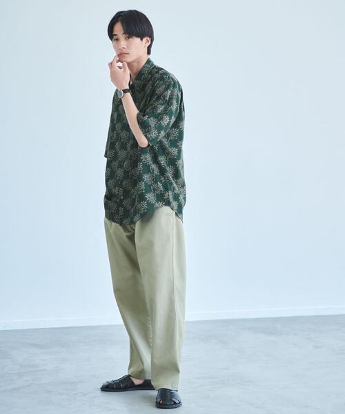 green label relaxing（グリーンレーベルリラクシング）の「William Morris ジャストルーズ レギュラーカラー シャツ（シャツ/ブラウス・メンズ・グレー/オリーブ/ライトブルー・S/L/XL/M）」の7枚目の写真