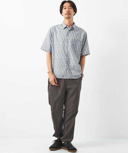 green label relaxing（グリーンレーベルリラクシング）の「William Morris ジャストルーズ レギュラーカラー シャツ（シャツ/ブラウス・メンズ・グレー/オリーブ/ライトブルー・S/L/XL/M）」の8枚目の写真