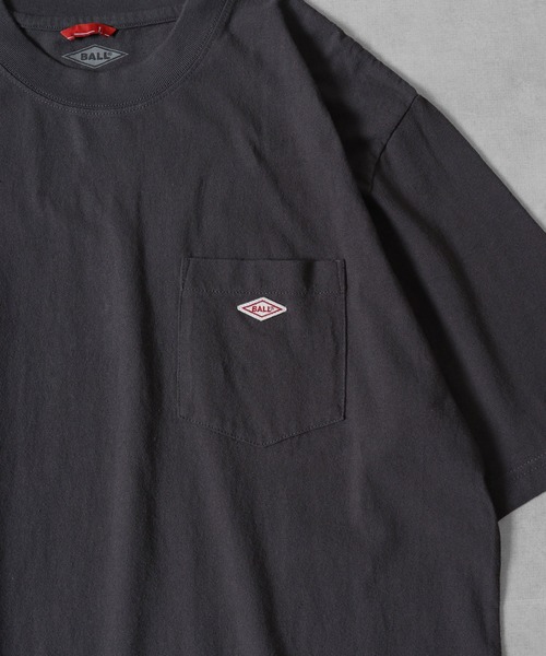 BALL（ボール）の「BALL ヘビーウェイト半袖ポケ付きBIGTシャツ（Tシャツ/カットソー・メンズ・スモーキーグリーン系/ブラック/オフホワイト/レンガ/チャコール・S/M/LL/L）」の13枚目の写真