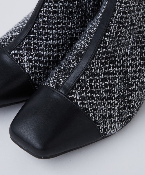 one after another NICE CLAUP（ワンアフターアナザーナイスクラップ）の「シアーアソートショートブーツ（ブーツ・レディース・ブラック/ブラック系その他/アイボリー・SMALL/MEDIUM/LARGE）」の19枚目の写真