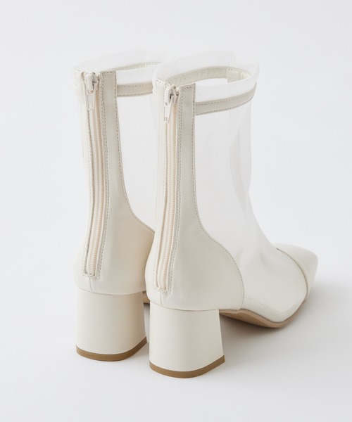 one after another NICE CLAUP（ワンアフターアナザーナイスクラップ）の「シアーアソートショートブーツ（ブーツ・レディース・ブラック/ブラック系その他/アイボリー・SMALL/MEDIUM/LARGE）」の17枚目の写真