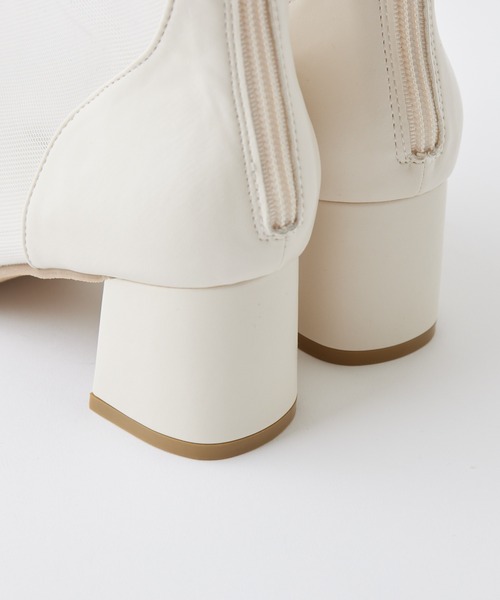 one after another NICE CLAUP（ワンアフターアナザーナイスクラップ）の「シアーアソートショートブーツ（ブーツ・レディース・ブラック/ブラック系その他/アイボリー・SMALL/MEDIUM/LARGE）」の20枚目の写真