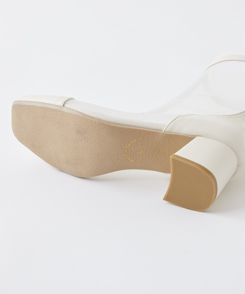 one after another NICE CLAUP（ワンアフターアナザーナイスクラップ）の「シアーアソートショートブーツ（ブーツ・レディース・ブラック/ブラック系その他/アイボリー・SMALL/MEDIUM/LARGE）」の6枚目の写真