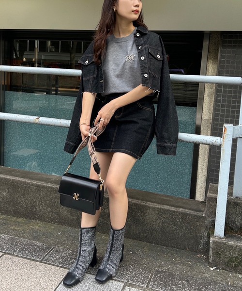 one after another NICE CLAUP（ワンアフターアナザーナイスクラップ）の「シアーアソートショートブーツ（ブーツ・レディース・ブラック/ブラック系その他/アイボリー・SMALL/MEDIUM/LARGE）」の18枚目の写真