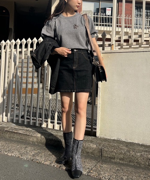 one after another NICE CLAUP（ワンアフターアナザーナイスクラップ）の「シアーアソートショートブーツ（ブーツ・レディース・ブラック/ブラック系その他/アイボリー・SMALL/MEDIUM/LARGE）」の22枚目の写真