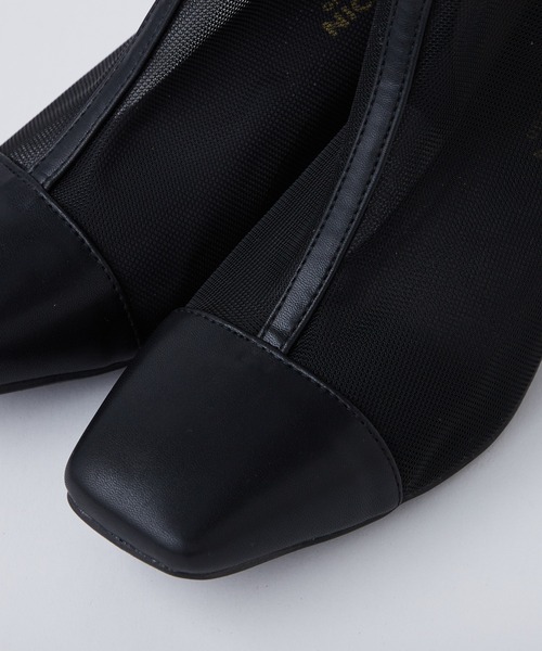 one after another NICE CLAUP（ワンアフターアナザーナイスクラップ）の「シアーアソートショートブーツ（ブーツ・レディース・ブラック/ブラック系その他/アイボリー・SMALL/MEDIUM/LARGE）」の11枚目の写真