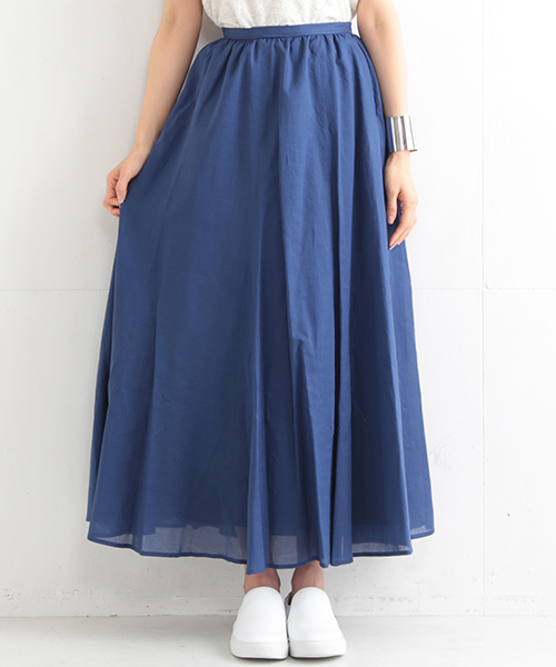 BEAMS LIGHTS Women's（ビームスライツ ウィメンズ）の「BEAMS LIGHTS / ビンテージワッシャー マキシスカート（スカート・レディース・オフホワイト/ベージュ/ブルー・36/38）」の3枚目の写真