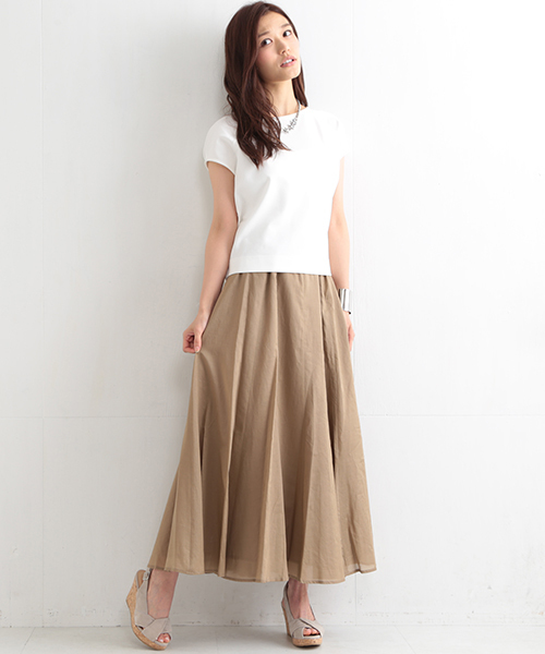 BEAMS LIGHTS Women's（ビームスライツ ウィメンズ）の「BEAMS LIGHTS / ビンテージワッシャー マキシスカート（スカート・レディース・オフホワイト/ベージュ/ブルー・36/38）」の21枚目の写真