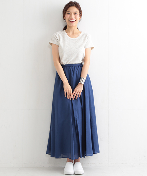 BEAMS LIGHTS Women's（ビームスライツ ウィメンズ）の「BEAMS LIGHTS / ビンテージワッシャー マキシスカート（スカート・レディース・オフホワイト/ベージュ/ブルー・36/38）」の22枚目の写真