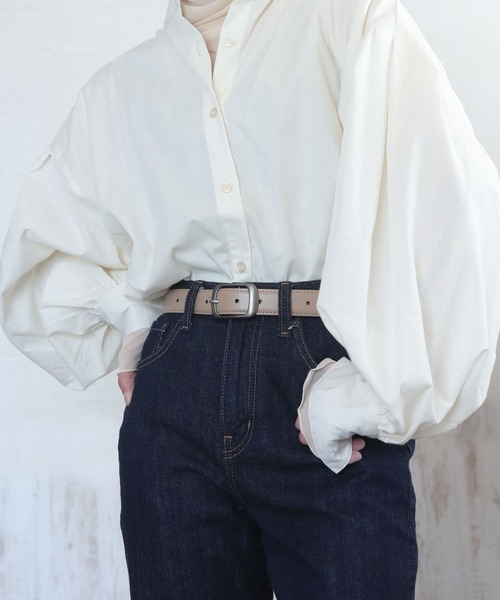 florist(フローリスト)の「レディースゴールドスクエアバックルレザーベルト(ベルト・レディース・ブラック/グレー/ブラウン/グレイッシュベージュ/グレー系3/ブラック系2/ブラック系3/ブラウン系2/ブラウン系3/ベージュ系2/ベージュ系3/グレー系2・S/M)」の12枚目の写真