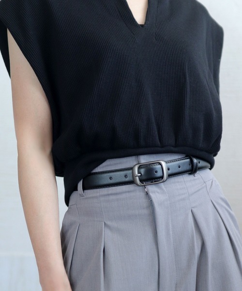 セール】レディースゴールドスクエアバックルレザーベルト（ベルト