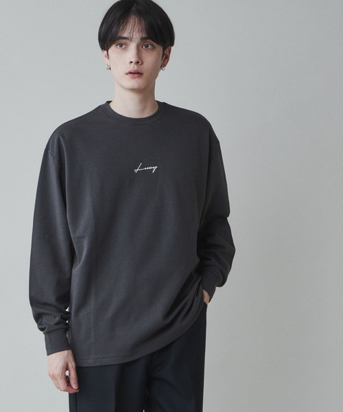 LUCY（ルーシー）の「LUCY/AIRFUNCTIONシンプルロゴロンT（Tシャツ/カットソー・メンズ・ブラック/ダークグレー/パープル/ホワイト・MEDIUM/LARGE）」の3枚目の写真