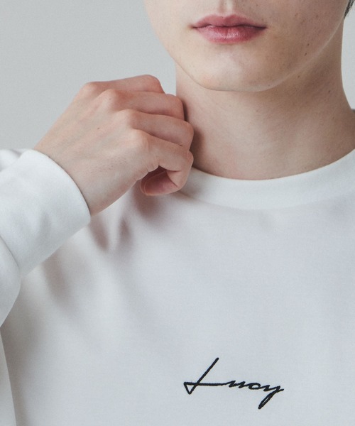 LUCY（ルーシー）の「LUCY/AIRFUNCTIONシンプルロゴロンT（Tシャツ/カットソー・メンズ・ブラック/ダークグレー/パープル/ホワイト・MEDIUM/LARGE）」の9枚目の写真