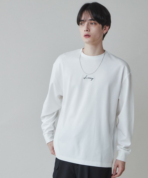 LUCY（ルーシー）の「LUCY/AIRFUNCTIONシンプルロゴロンT（Tシャツ/カットソー・メンズ・ブラック/ダークグレー/パープル/ホワイト・MEDIUM/LARGE）」の13枚目の写真