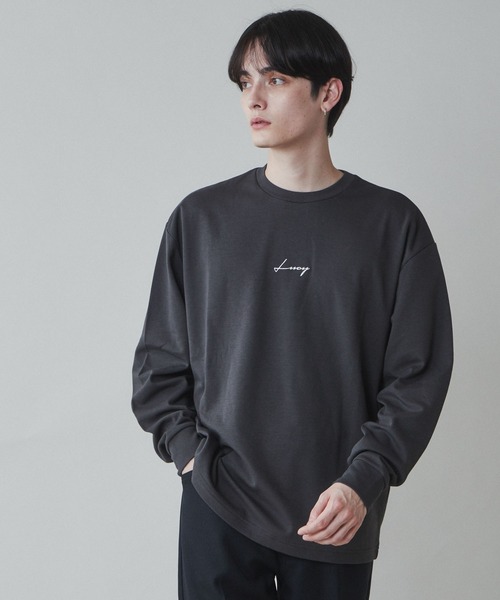 LUCY（ルーシー）の「LUCY/AIRFUNCTIONシンプルロゴロンT（Tシャツ/カットソー・メンズ・ブラック/ダークグレー/パープル/ホワイト・MEDIUM/LARGE）」の15枚目の写真