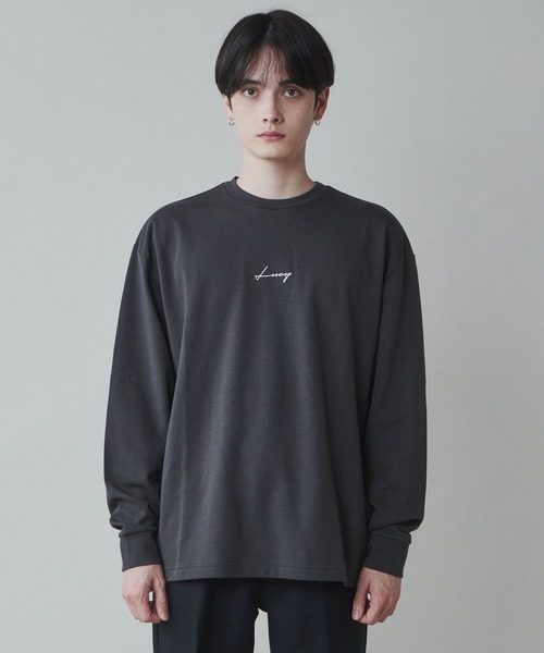 LUCY（ルーシー）の「LUCY/AIRFUNCTIONシンプルロゴロンT（Tシャツ/カットソー・メンズ・ブラック/ダークグレー/パープル/ホワイト・MEDIUM/LARGE）」の17枚目の写真