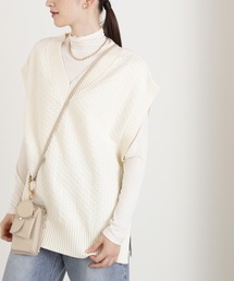 N.（N. Natural Beauty Basic）（エヌエヌナチュラルビューティーベーシック）の「◆カノコ編みニットベスト（ベスト・レディース）」