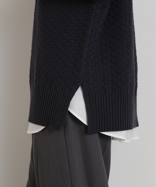 N.（N. Natural Beauty Basic）（エヌエヌナチュラルビューティーベーシック）の「◆カノコ編みニットベスト（ベスト・レディース・チャコール/オフホワイト/イエロー・MEDIUM）」の22枚目の写真