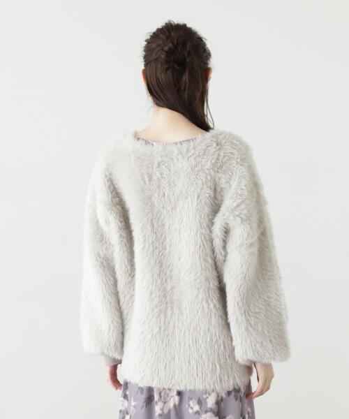 PROPORTION BODY DRESSING(プロポーションボディドレッシング)の「ミドル丈ロングフェザーカーディガン / 1213274901(ニット/セーター・レディース・ピンク/ベージュ/ホワイト系その他/グレー・FREE)」の21枚目の写真