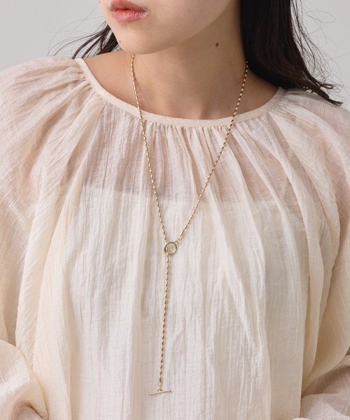 CIAOPANIC TYPY（チャオパニックティピー）の「【 lil/リル】変形ボールチェーンマンテルネックレス（ネックレス・レディース・シルバー/ゴールド・ONE SIZE）」の4枚目の写真