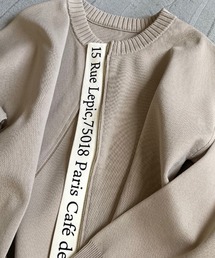 4584 新品 超軽量編柄ロゴZIPブルゾン グレーＦサイズ　