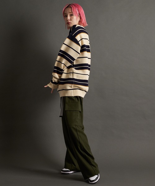 SKOOKUM(スクーカム)の「SKOOKUM AIRY BOADER KNIT(ニット/セーター・メンズ・アイボリー/ブラック・L/M)」の16枚目の写真