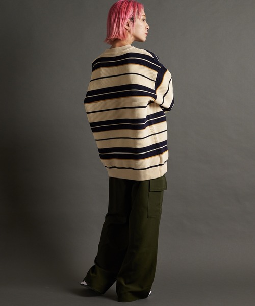 SKOOKUM(スクーカム)の「SKOOKUM AIRY BOADER KNIT(ニット/セーター・メンズ・アイボリー/ブラック・L/M)」の20枚目の写真