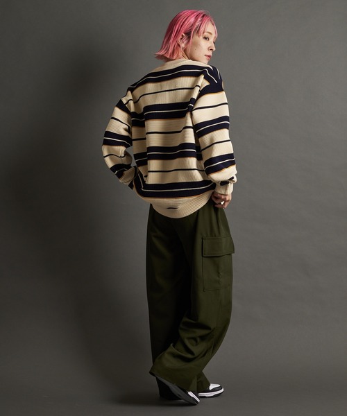 SKOOKUM(スクーカム)の「SKOOKUM AIRY BOADER KNIT(ニット/セーター・メンズ・アイボリー/ブラック・L/M)」の21枚目の写真