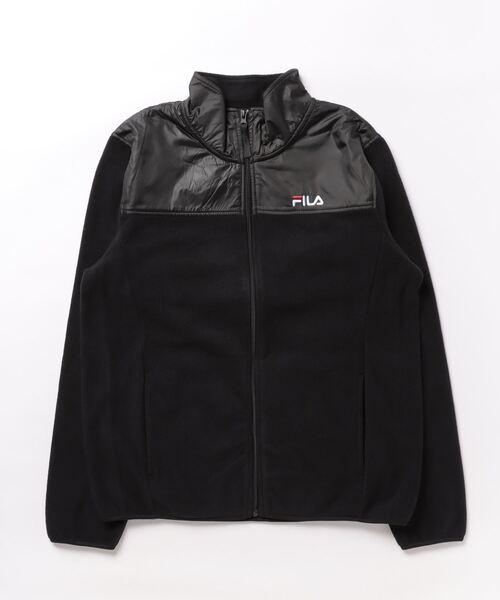 FILA(フィラ)の「【FILA:フィラ】マイクロフリーススタンドジャケット ジップアップジャケット ブルゾン フリース ナイロン 切り替え(ブルゾン・メンズ・ブラック/レッド/ダークブルー/ネイビー・MEDIUM/X-LARGE/LARGE)」の13枚目の写真