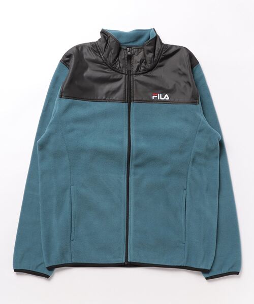 FILA(フィラ)の「【FILA:フィラ】マイクロフリーススタンドジャケット ジップアップジャケット ブルゾン フリース ナイロン 切り替え(ブルゾン・メンズ・ブラック/レッド/ダークブルー/ネイビー・MEDIUM/X-LARGE/LARGE)」の12枚目の写真