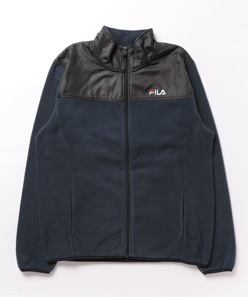 FILA(フィラ)の「【FILA:フィラ】マイクロフリーススタンドジャケット ジップアップジャケット ブルゾン フリース ナイロン 切り替え(ブルゾン・メンズ・ブラック/レッド/ダークブルー/ネイビー・MEDIUM/X-LARGE/LARGE)」の11枚目の写真