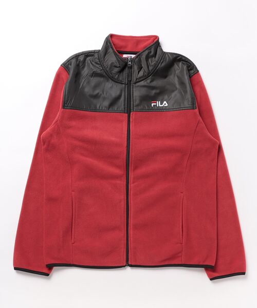 FILA(フィラ)の「【FILA:フィラ】マイクロフリーススタンドジャケット ジップアップジャケット ブルゾン フリース ナイロン 切り替え(ブルゾン・メンズ・ブラック/レッド/ダークブルー/ネイビー・MEDIUM/X-LARGE/LARGE)」の10枚目の写真